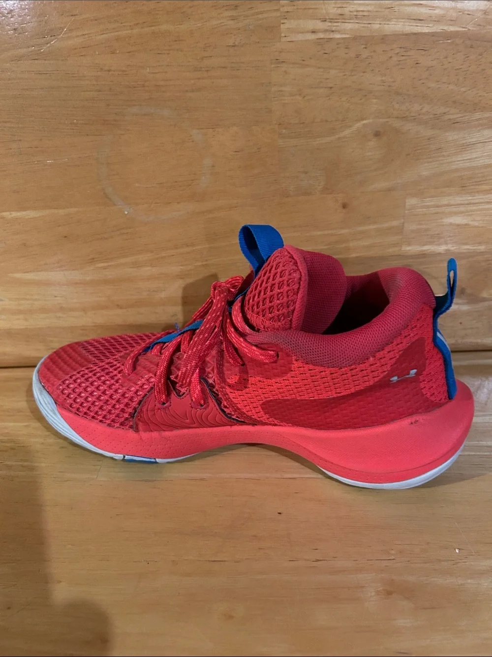 Under Armour Boys Embiid One 3023529-603 Red Basketball Shoes